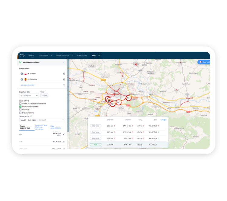 Best Route Assistant - Trans.eu